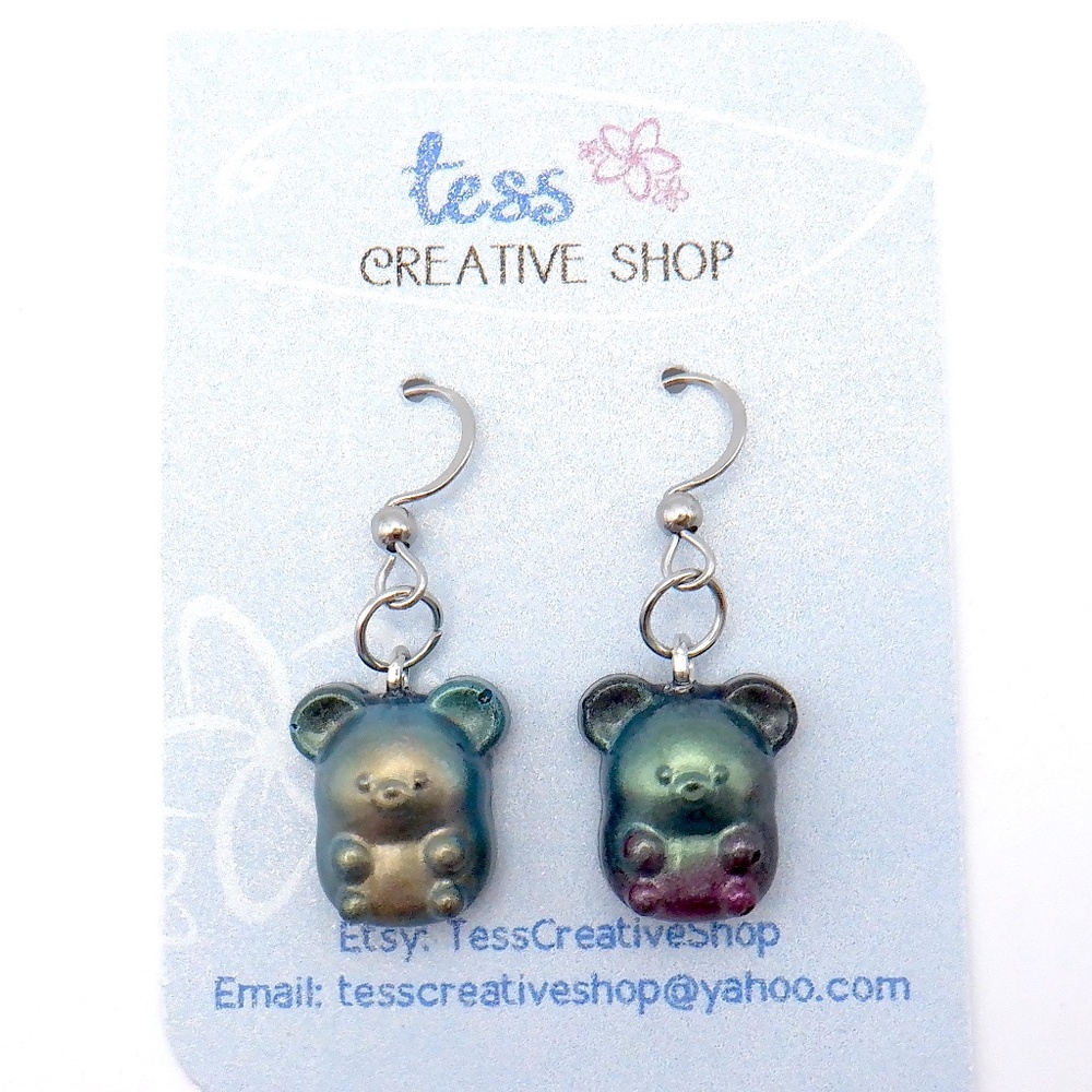 Small Resin Mice Earrings NEW